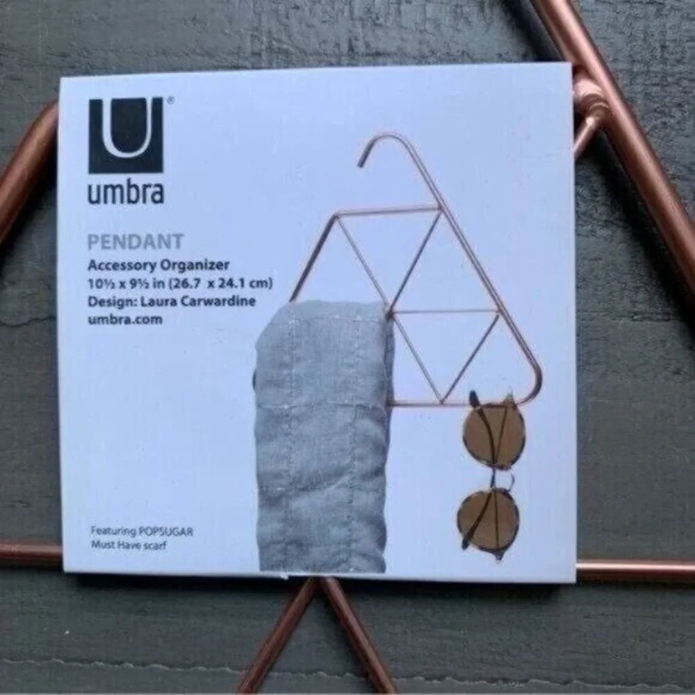 Umbra Pendant Accessory Organizer Hanger in Rose Gold NWT